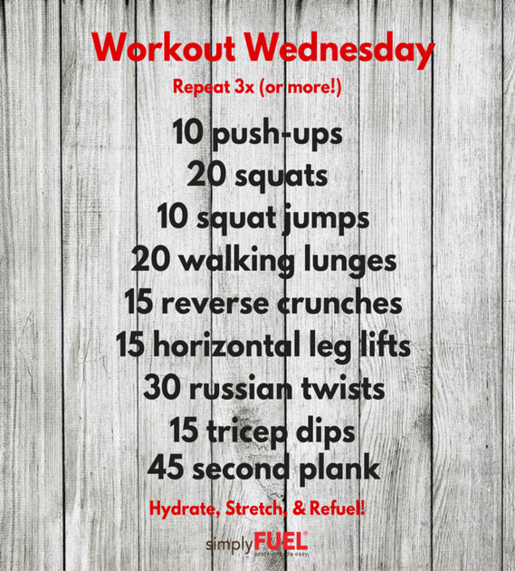 Workout Wednesday! – simplyFUEL