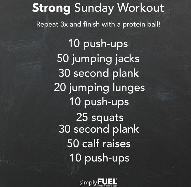 Strong Sunday Workout – simplyFUEL