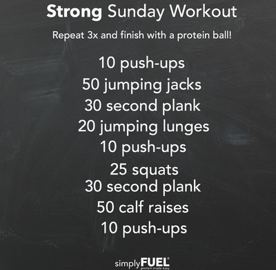 Strong Sunday Workout