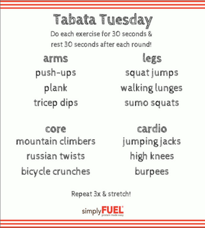 Tabata Tuesday Workout