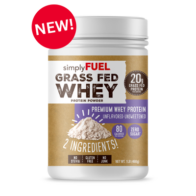 2 Ingredient Grass Fed Whey Protein Isolate- Unflavored + Unsweetened